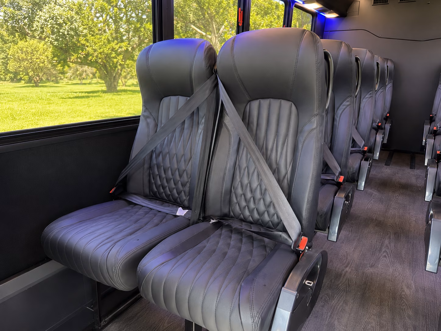 hanford wedding transportation onboard seating