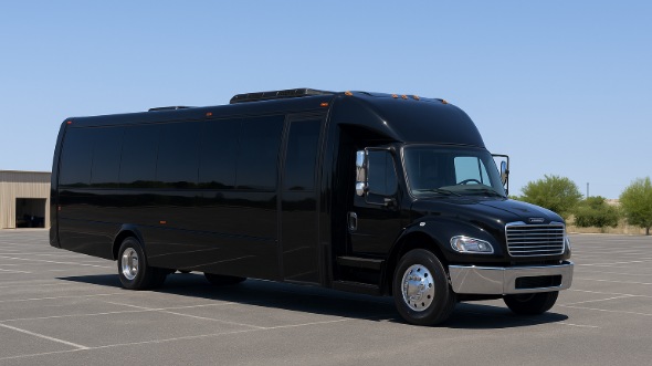 Exterior of Charter Bus Company Merced's 15 Passenger Minibus in Merced