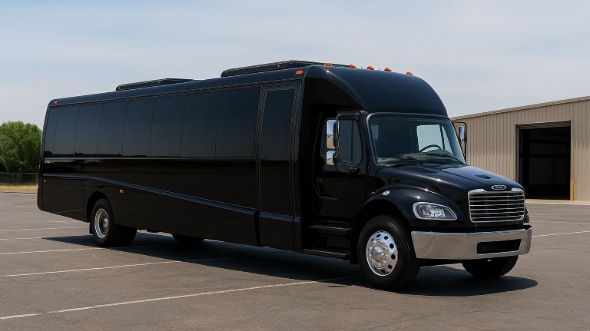 Exterior of Charter Bus Company Merced's 18 Passenger Minibus in Merced