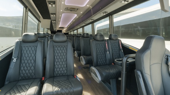Interior of Charter Bus Company Merced's 20 Passenger Mini bus in Merced
