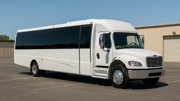 Exterior of Charter Bus Company Merced's 20 Passenger Mini bus in Merced