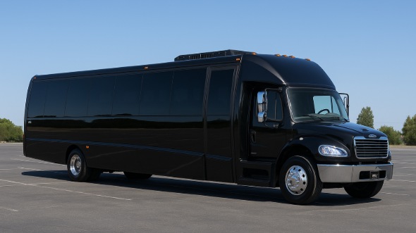 Exterior of Charter Bus Company Merced's 25 Passenger Mini bus in Merced