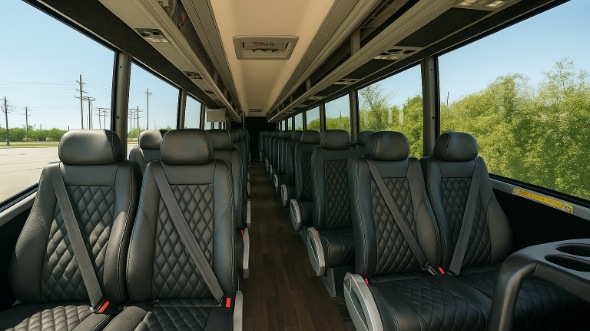 Interior of Charter Bus Company Hanford's 28 Passenger Mini bus in Hanford