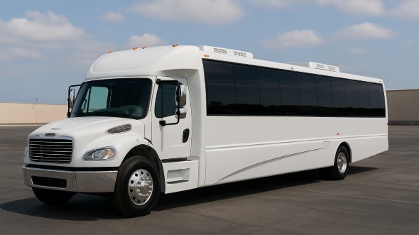 Exterior of Charter Bus Company Merced's 28 Passenger Mini bus in Merced