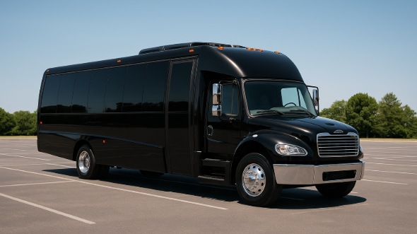Exterior of Charter Bus Company Merced's 30 Passenger Minibus in Merced