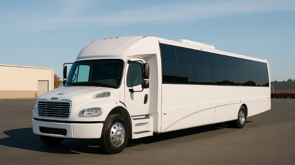 Exterior of Charter Bus Company Merced's 35 Passenger Minibus in Merced