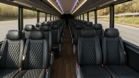 hanford 28 passenger minibus inside