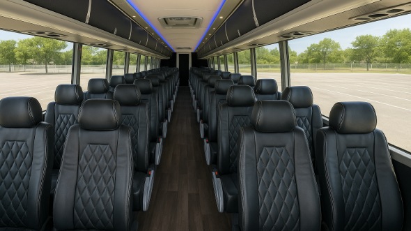 hanford 56 passenger charter bus rental